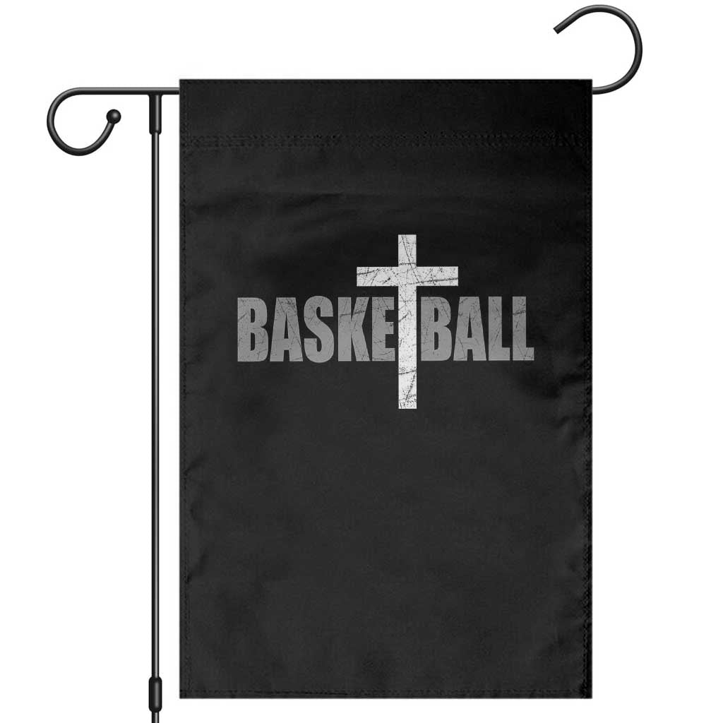 Christian Basketball Cross Garden Flag Vintage Minimal Religious Faith TS10 Black Print Your Wear