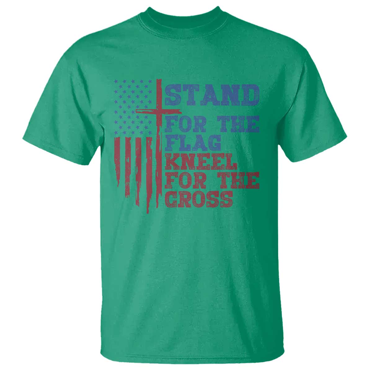 Stand For The Flag Kneel For The Cross T Shirt Cross US Flag American Patriotic Christian Faith 4th of July TS10 Irish Green Print Your Wear