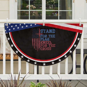 Stand For The Flag Kneel For The Cross Patriotic Fan Flag Cross US Flag American Christian Faith 4th of July
