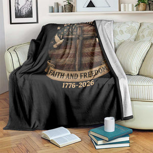 250 Years America Throw Blanket 250th Birthday 4th Of July Independence Day Faith Freedom TS10 Print Your Wear