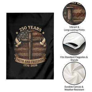 250 Years America Garden Flag 250th Birthday 4th Of July Independence Day Faith Freedom TS10 Print Your Wear