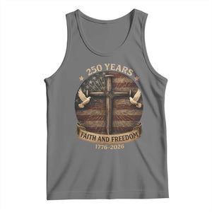 250 Years America Tank Top 250th Birthday 4th Of July Independence Day Faith Freedom TS10 Black Heather Print Your Wear