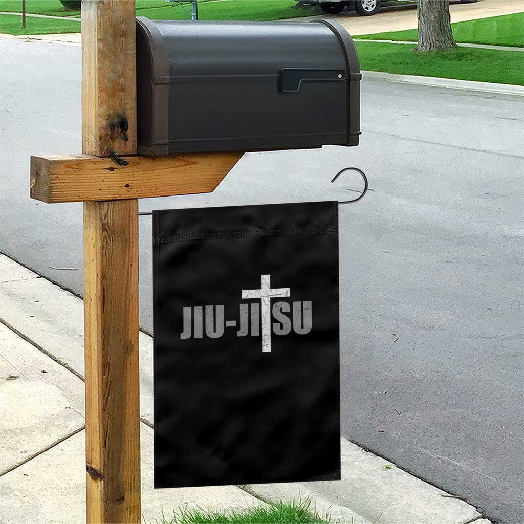 Jiu Jitsu Christian Cross Garden Flag Retro Vintage Minimal Religious Faith TS10 Print Your Wear