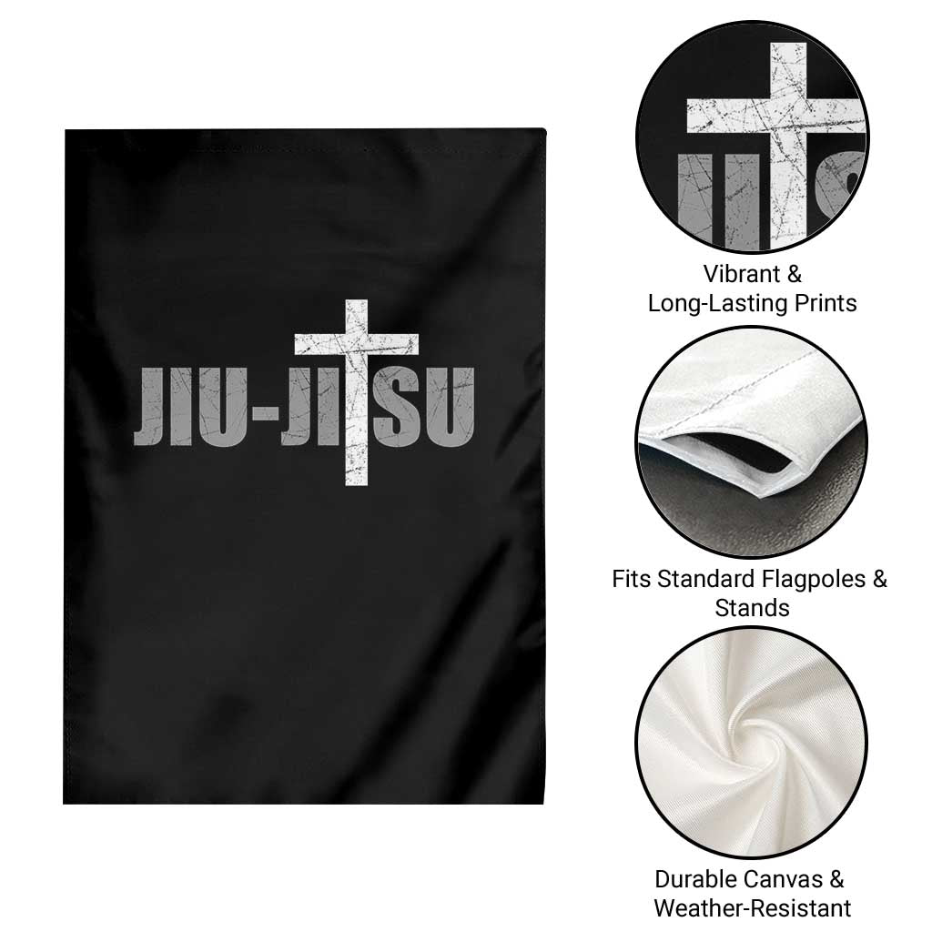 Jiu Jitsu Christian Cross Garden Flag Retro Vintage Minimal Religious Faith TS10 Print Your Wear