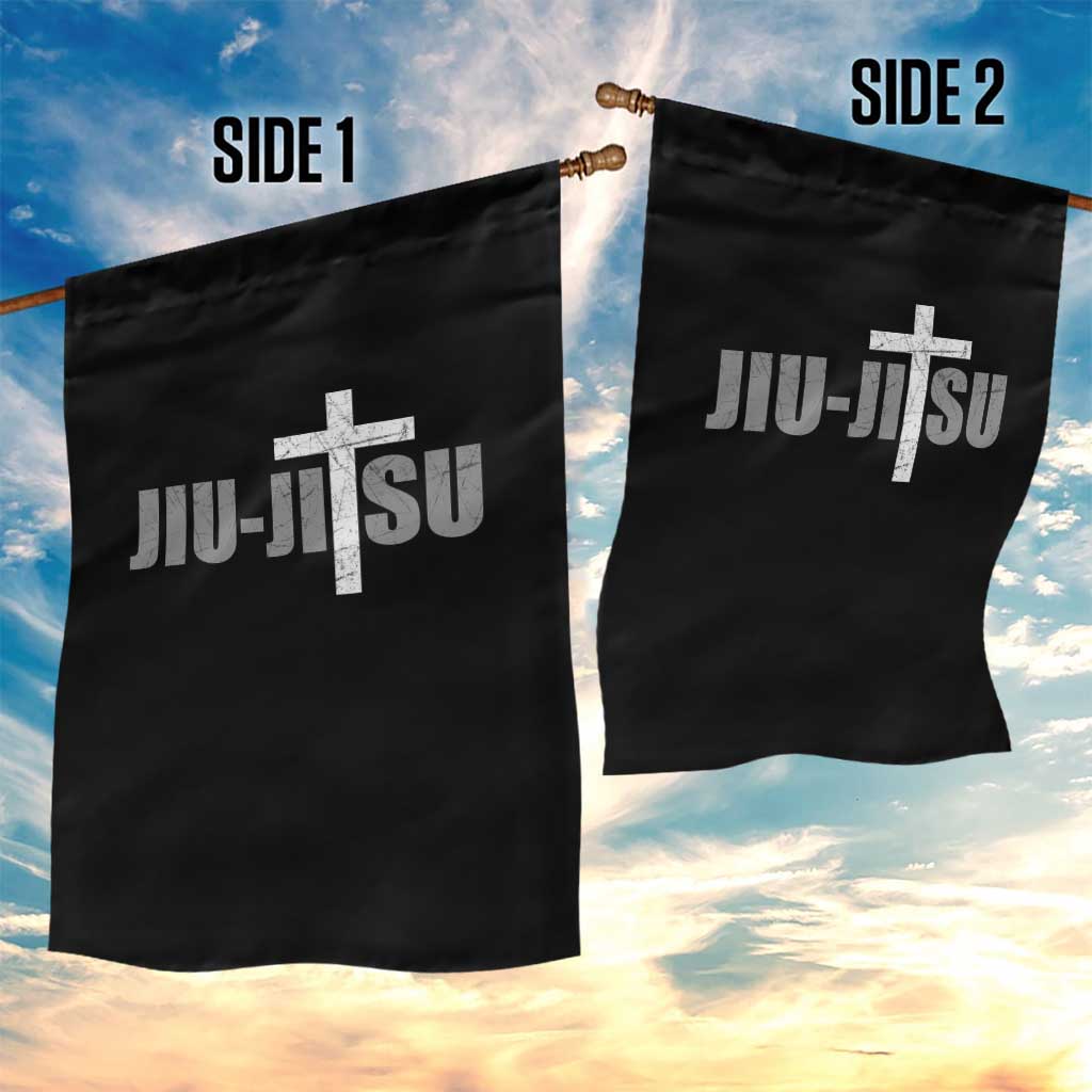 Jiu Jitsu Christian Cross Garden Flag Retro Vintage Minimal Religious Faith TS10 Print Your Wear