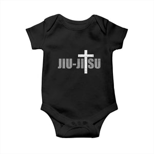 Jiu Jitsu Christian Cross Baby Onesie Retro Vintage Minimal Religious Faith TS10 Black Print Your Wear
