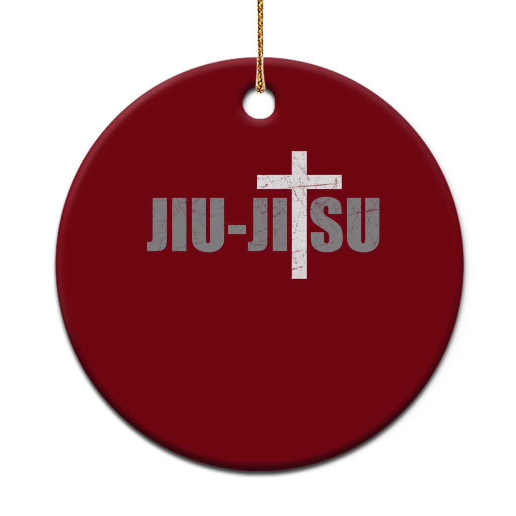 Jiu Jitsu Christian Cross Ceramic Ornament Retro Vintage Minimal Religious Faith TS10 1pc Red Print Your Wear