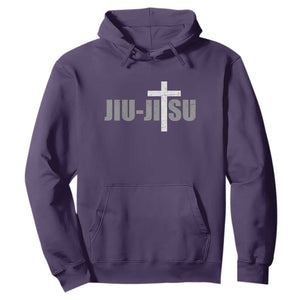 Jiu Jitsu Christian Cross Hoodie Retro Vintage Minimal Religious Faith TS10 Purple Print Your Wear