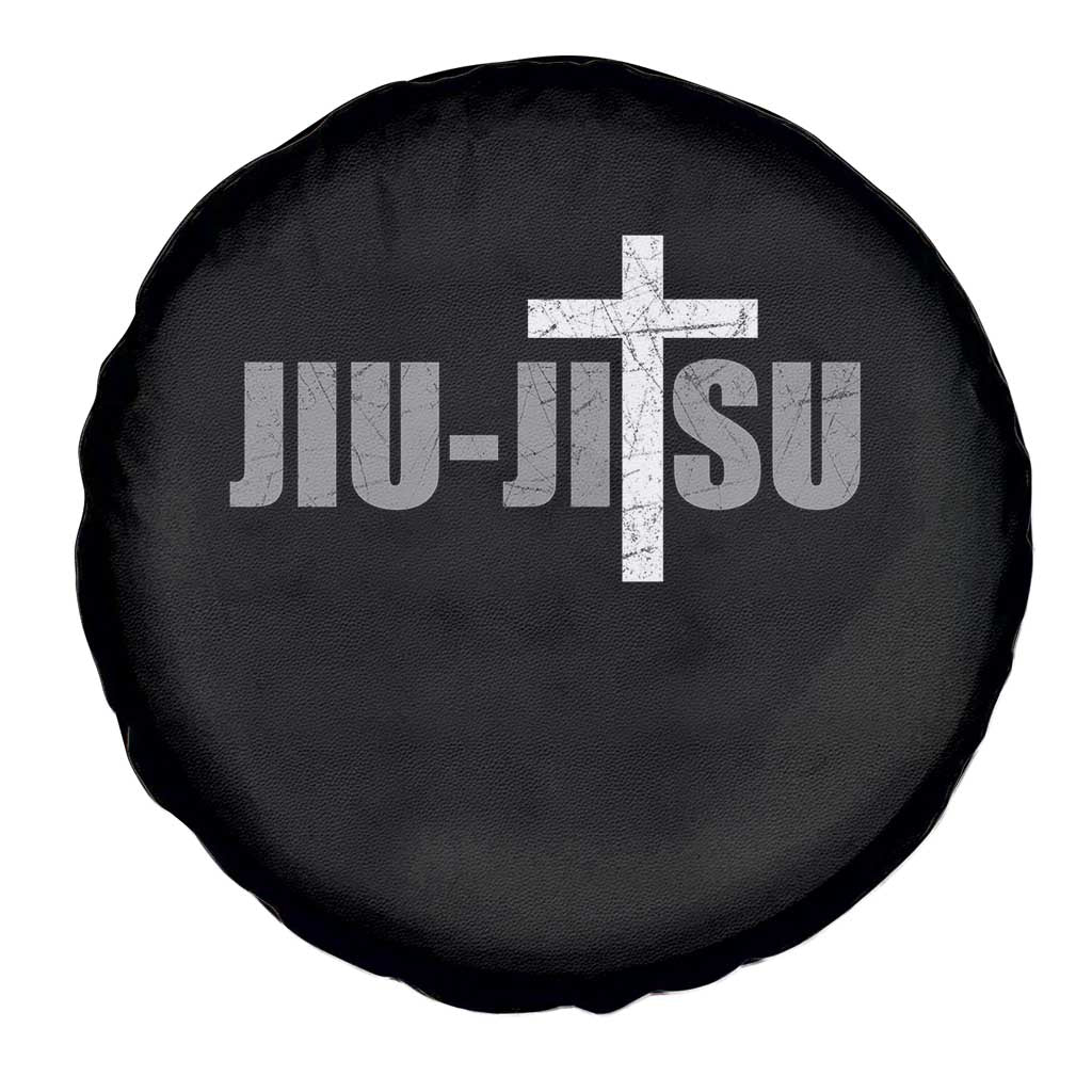 Jiu Jitsu Christian Cross Spare Tire Cover Retro Vintage Minimal Religious Faith TS10 Print Your Wear