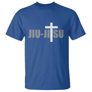 Jiu Jitsu Christian Cross T Shirt Retro Vintage Minimal Religious Faith TS10 Royal Blue Print Your Wear
