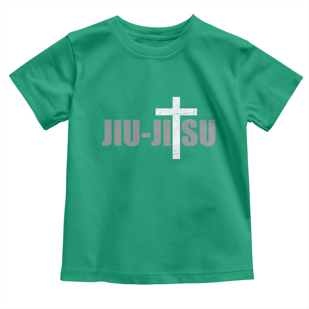 Jiu Jitsu Christian Cross Toddler T Shirt Retro Vintage Minimal Religious Faith TS10 Irish Green Print Your Wear
