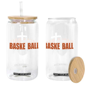 Christian Basketball Cross Glass Can Retro Vintage Minimal Religious Faith TS10 Print Your Wear