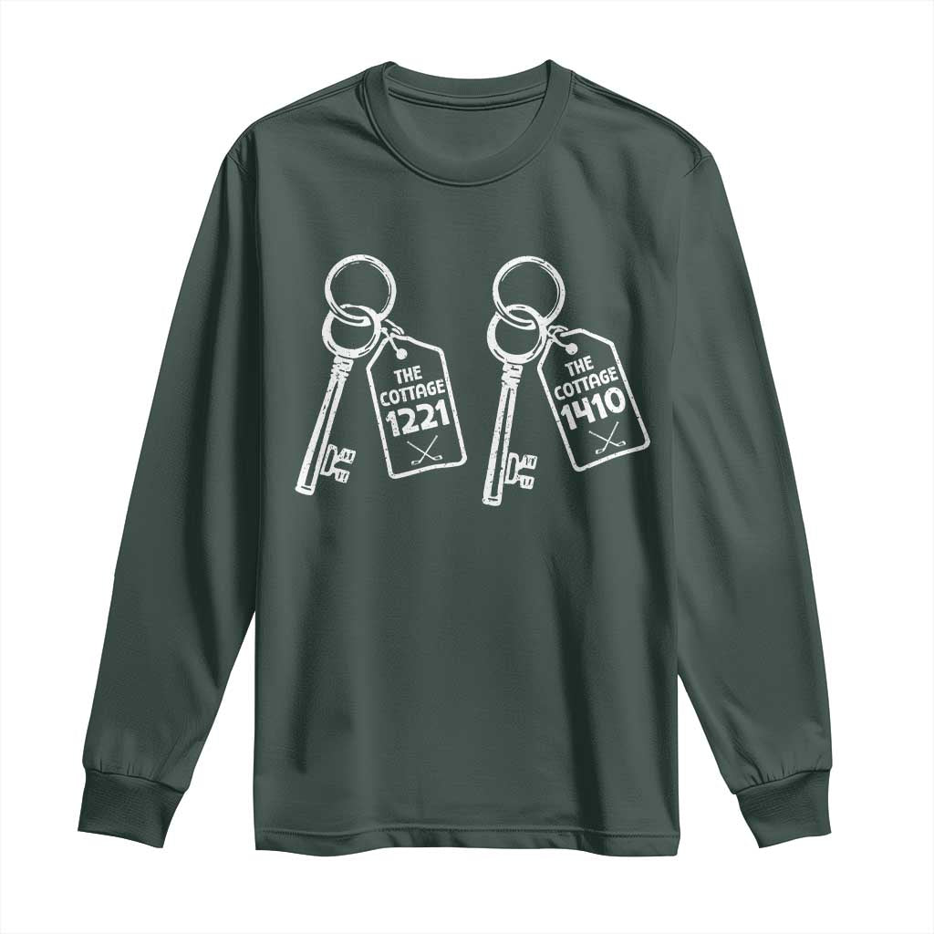 Room Numbers Team Hollanov Long Sleeve Shirt LGBT Romance Hockey Fan Im Coming To The Cottage TS10 Dark Forest Green Print Your Wear
