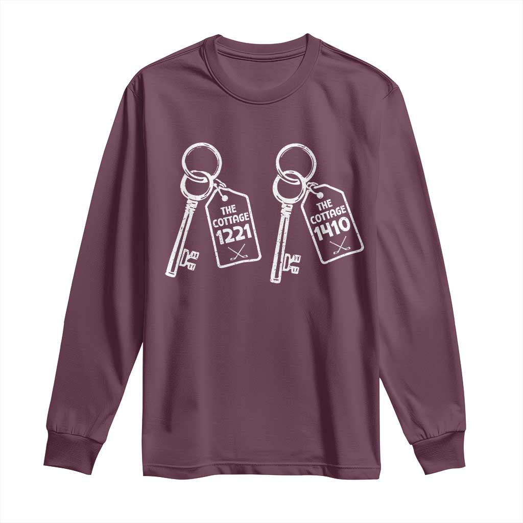 Room Numbers Team Hollanov Long Sleeve Shirt LGBT Romance Hockey Fan Im Coming To The Cottage TS10 Maroon Print Your Wear