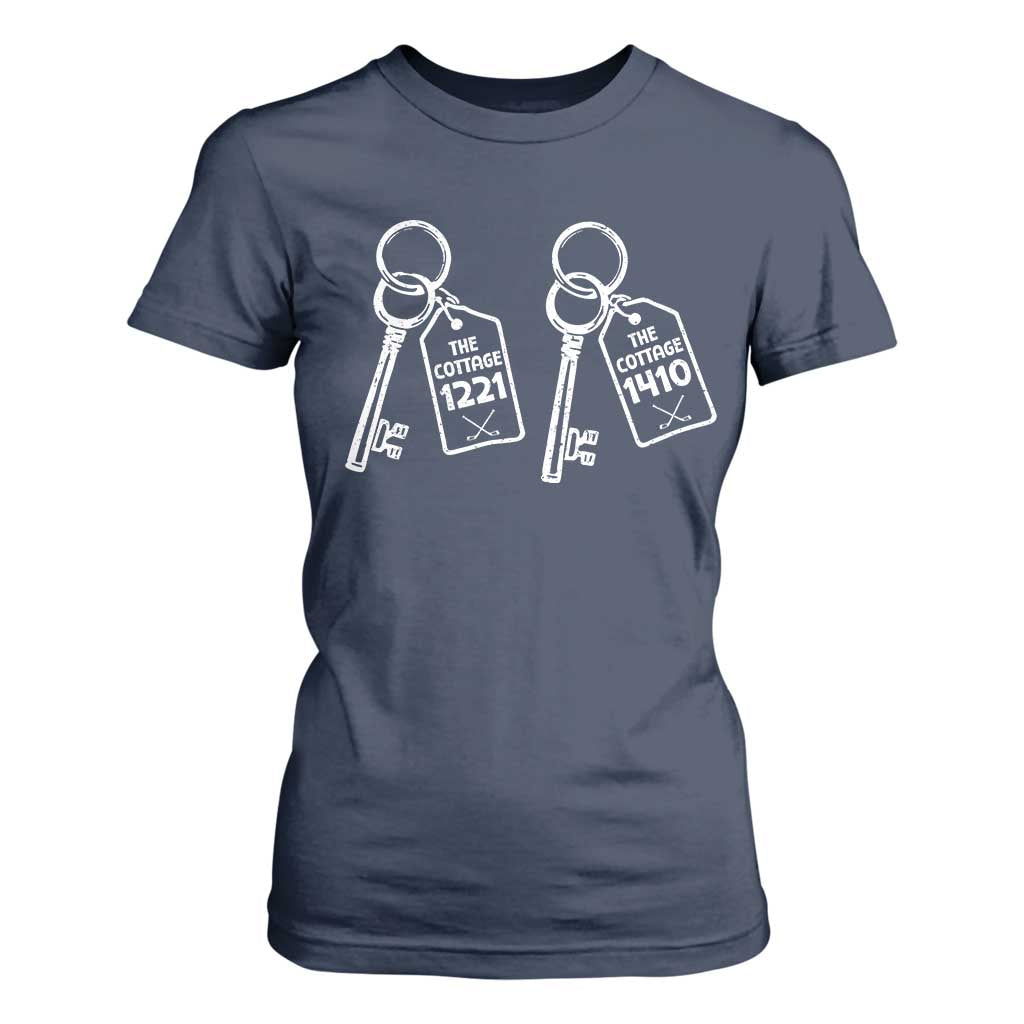 Room Numbers Team Hollanov T Shirt For Women LGBT Romance Hockey Fan Im Coming To The Cottage TS10 Navy Print Your Wear