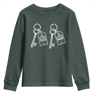 Room Numbers Team Hollanov Youth Sweatshirt LGBT Romance Hockey Fan Im Coming To The Cottage TS10 Dark Forest Green Print Your Wear