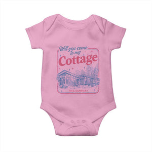 Will You Come To My Cottage This Summer Baby Onesie LGBT Romance Hockey Fan TS10 Light Pink Print Your Wear