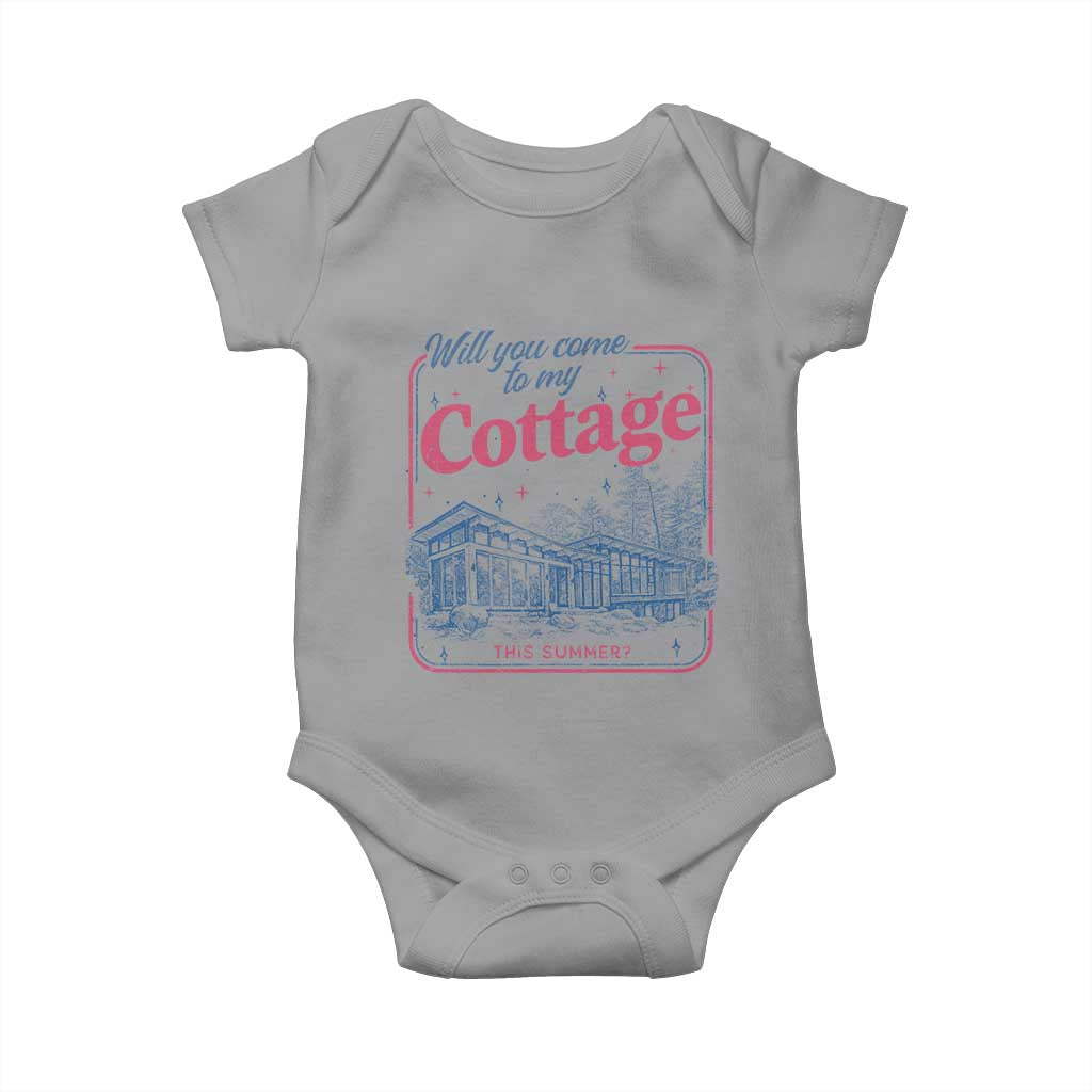 Will You Come To My Cottage This Summer Baby Onesie LGBT Romance Hockey Fan TS10 Sport Gray Print Your Wear