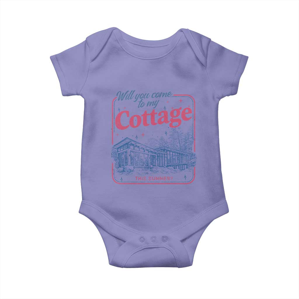 Will You Come To My Cottage This Summer Baby Onesie LGBT Romance Hockey Fan TS10 Violet Print Your Wear