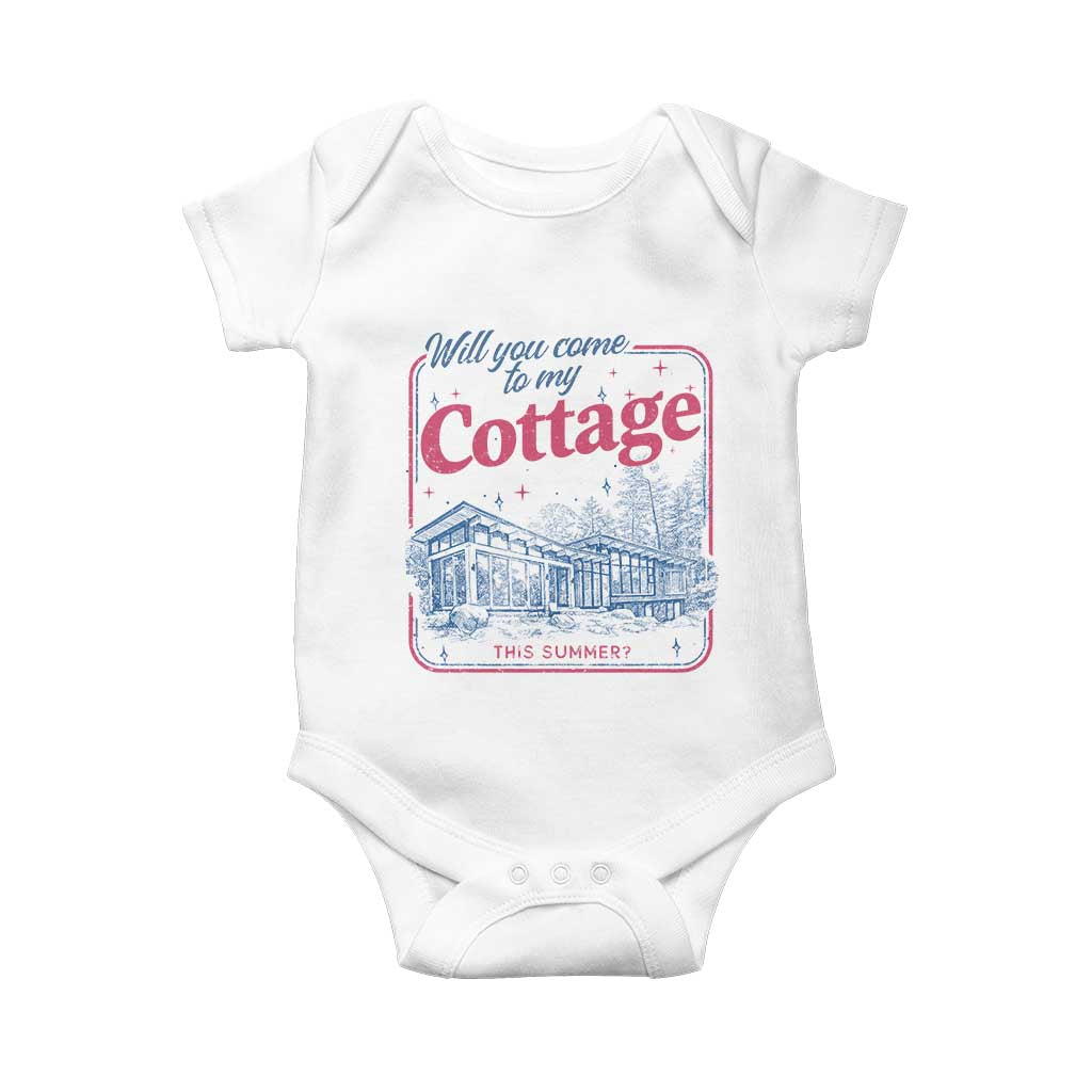 Will You Come To My Cottage This Summer Baby Onesie LGBT Romance Hockey Fan TS10 White Print Your Wear