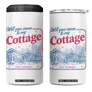 Will You Come To My Cottage This Summer 4 in 1 Can Cooler Tumbler LGBT Romance Hockey Fan TS10 One Size: 16 oz White Print Your Wear