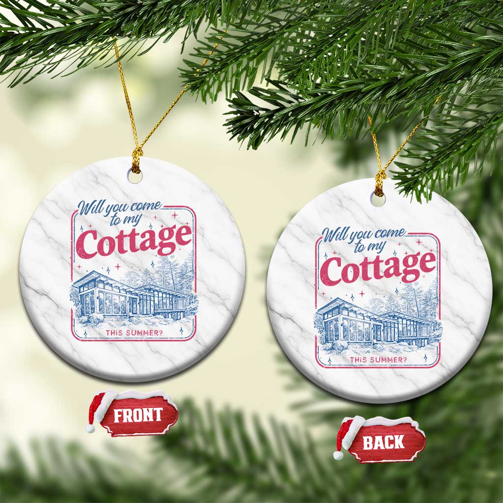 Will You Come To My Cottage This Summer Ceramic Ornament LGBT Romance Hockey Fan TS10 1pc White Marble Print Your Wear