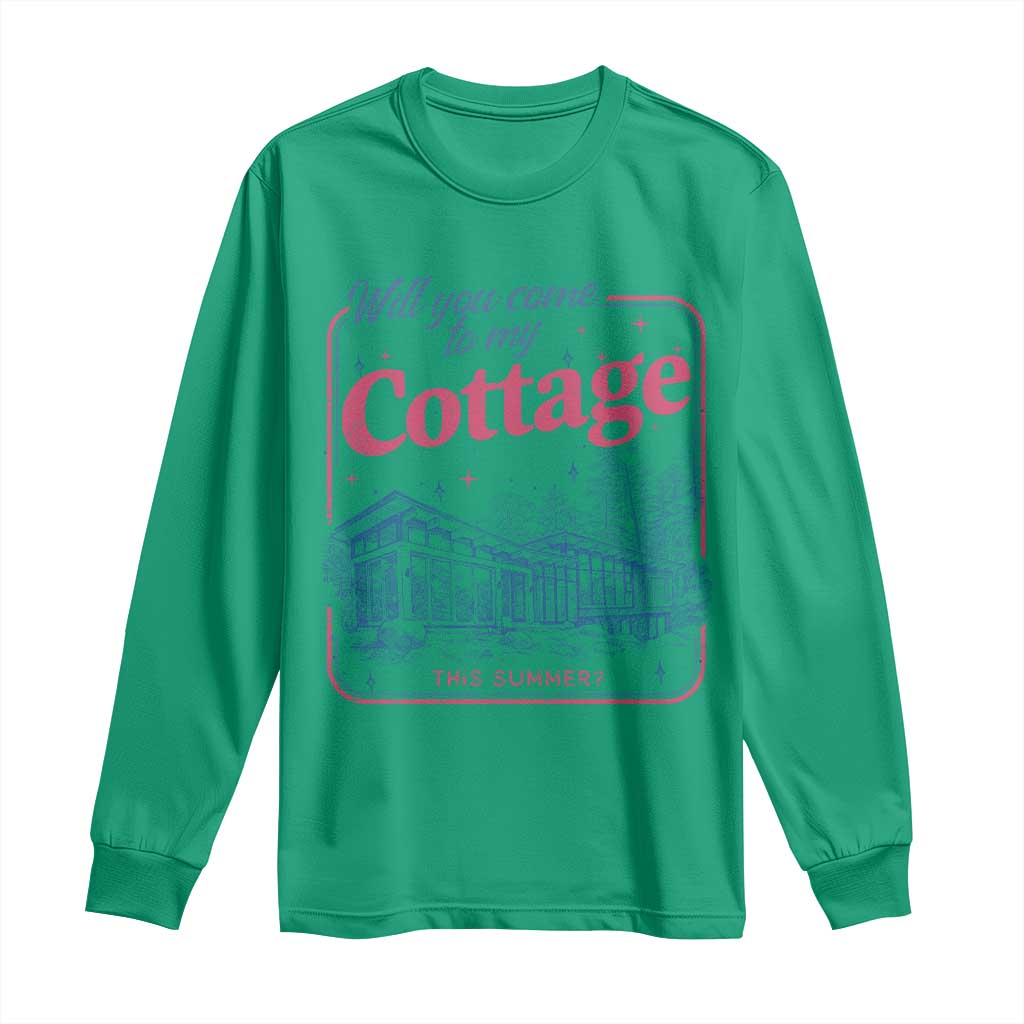 Will You Come To My Cottage This Summer Long Sleeve Shirt LGBT Romance Hockey Fan TS10 Irish Green Print Your Wear