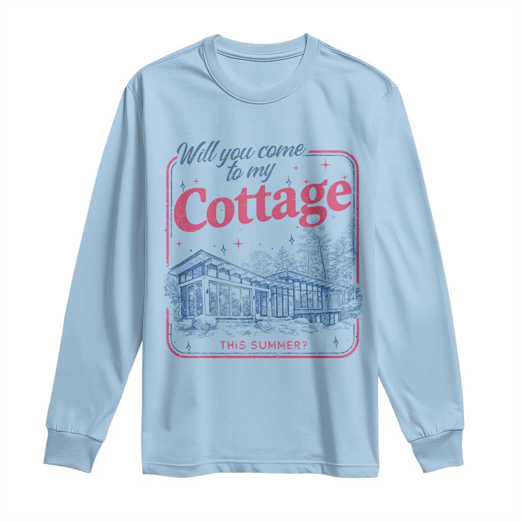 Will You Come To My Cottage This Summer Long Sleeve Shirt LGBT Romance Hockey Fan TS10 Light Blue Print Your Wear