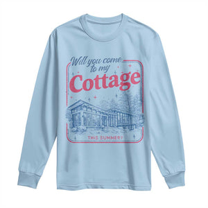 Will You Come To My Cottage This Summer Long Sleeve Shirt LGBT Romance Hockey Fan TS10 Light Blue Print Your Wear