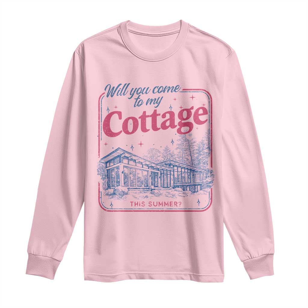 Will You Come To My Cottage This Summer Long Sleeve Shirt LGBT Romance Hockey Fan TS10 Light Pink Print Your Wear