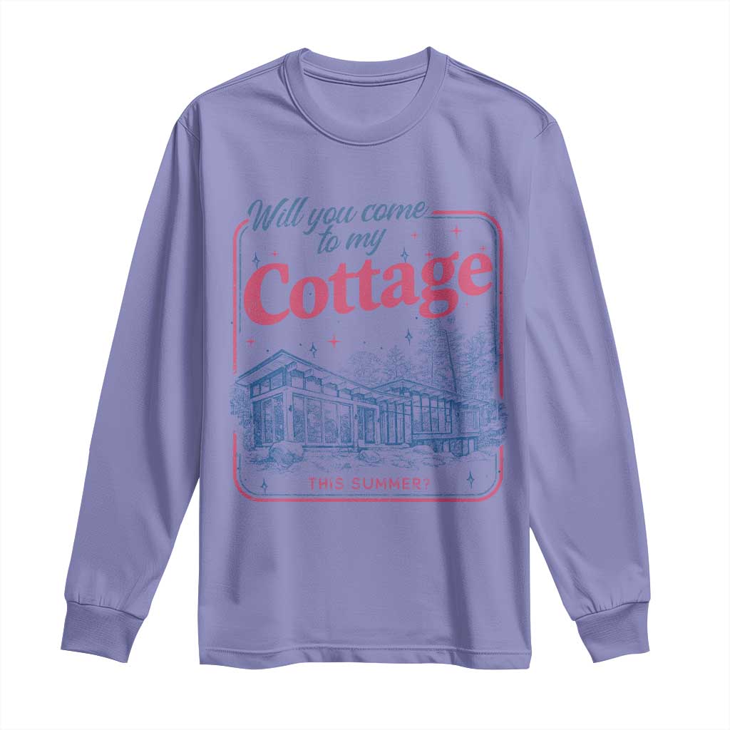 Will You Come To My Cottage This Summer Long Sleeve Shirt LGBT Romance Hockey Fan TS10 Violet Print Your Wear