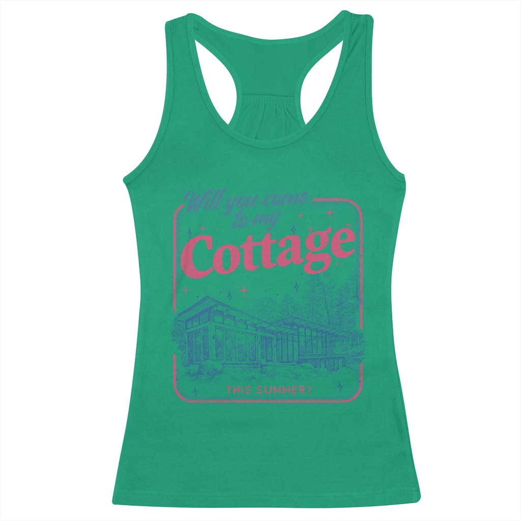 Will You Come To My Cottage This Summer Racerback Tank Top LGBT Romance Hockey Fan TS10 Irish Green Print Your Wear