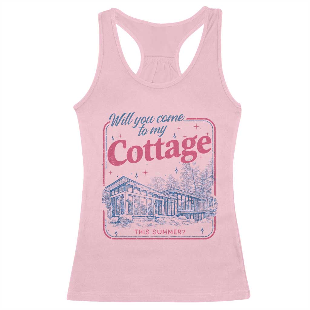 Will You Come To My Cottage This Summer Racerback Tank Top LGBT Romance Hockey Fan TS10 Light Pink Print Your Wear