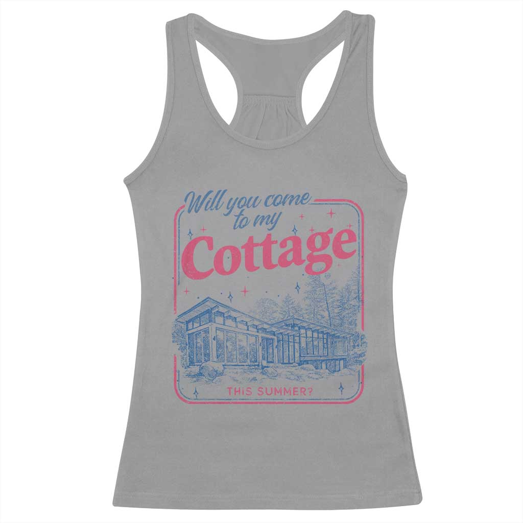 Will You Come To My Cottage This Summer Racerback Tank Top LGBT Romance Hockey Fan TS10 Sport Gray Print Your Wear