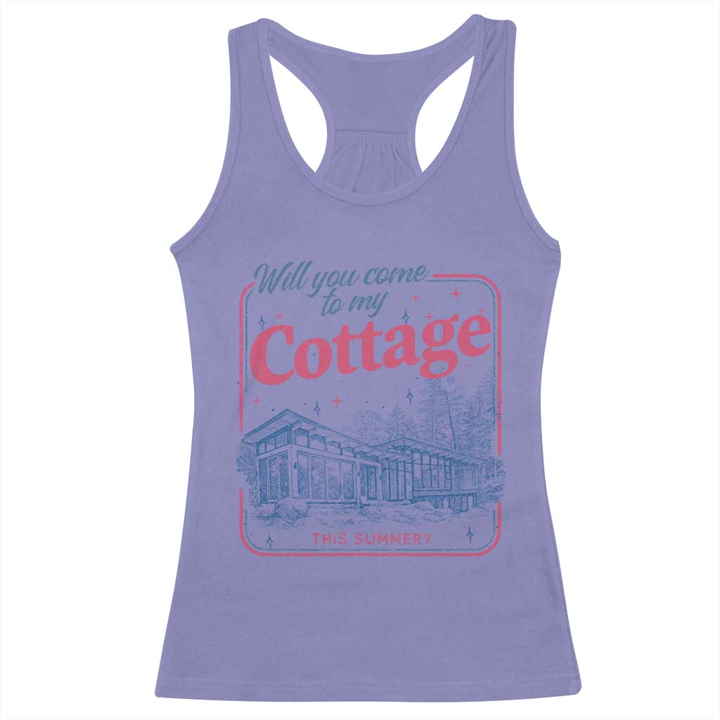Will You Come To My Cottage This Summer Racerback Tank Top LGBT Romance Hockey Fan TS10 Violet Print Your Wear