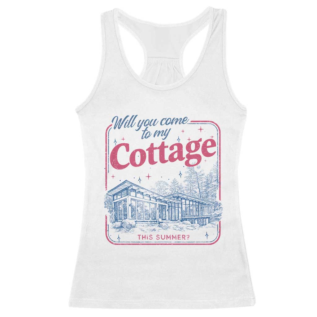 Will You Come To My Cottage This Summer Racerback Tank Top LGBT Romance Hockey Fan TS10 White Print Your Wear