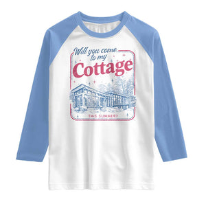 Will You Come To My Cottage This Summer Raglan Shirt LGBT Romance Hockey Fan TS10 White Carolina Blue Print Your Wear