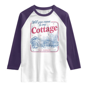 Will You Come To My Cottage This Summer Raglan Shirt LGBT Romance Hockey Fan TS10 White Purple Print Your Wear