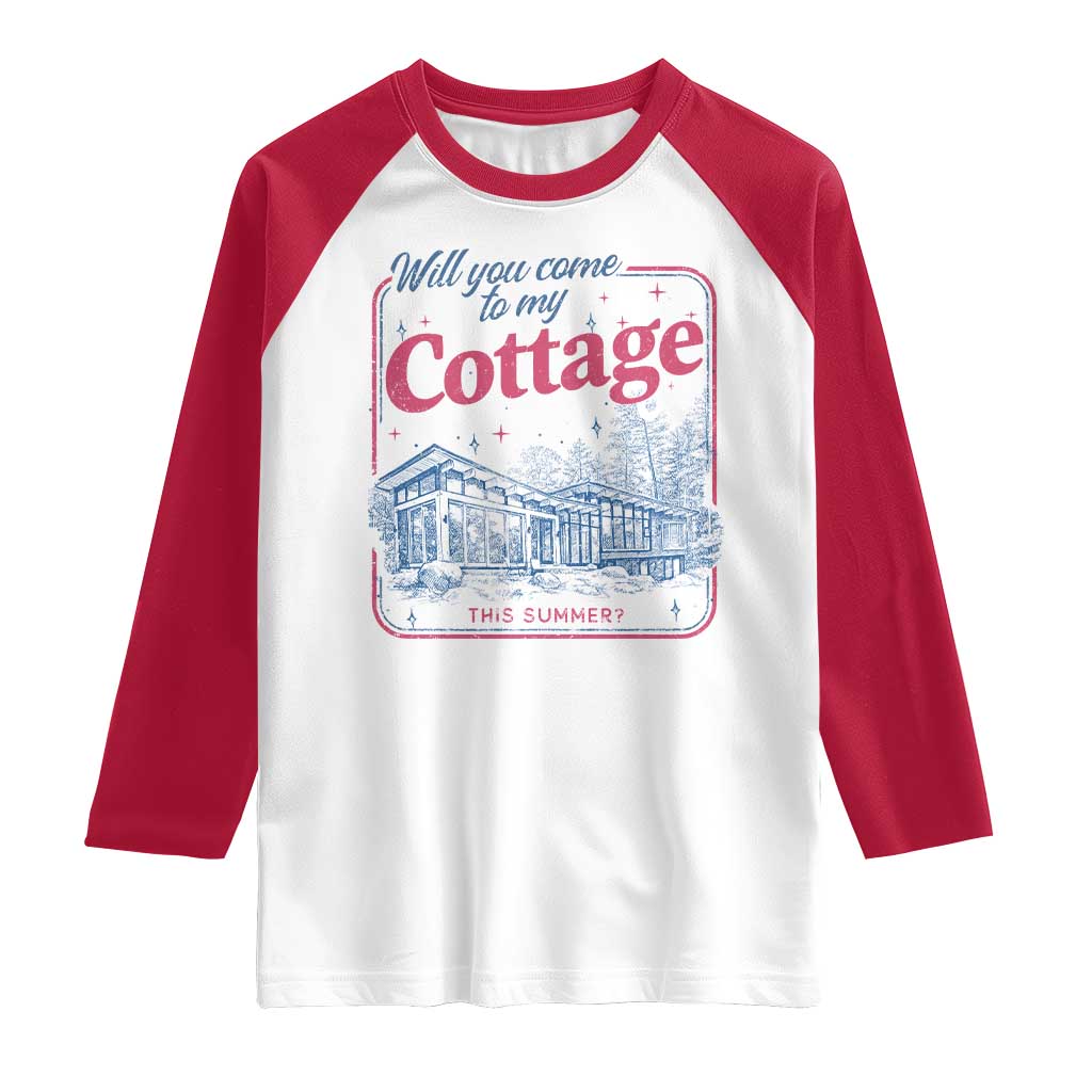 Will You Come To My Cottage This Summer Raglan Shirt LGBT Romance Hockey Fan TS10 White Red Print Your Wear