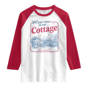 Will You Come To My Cottage This Summer Raglan Shirt LGBT Romance Hockey Fan TS10 White Red Print Your Wear