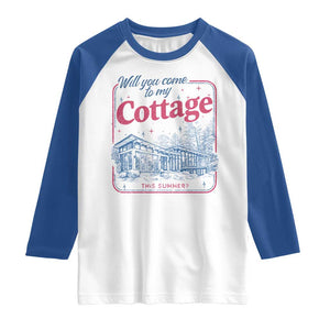 Will You Come To My Cottage This Summer Raglan Shirt LGBT Romance Hockey Fan TS10 White Royal Print Your Wear