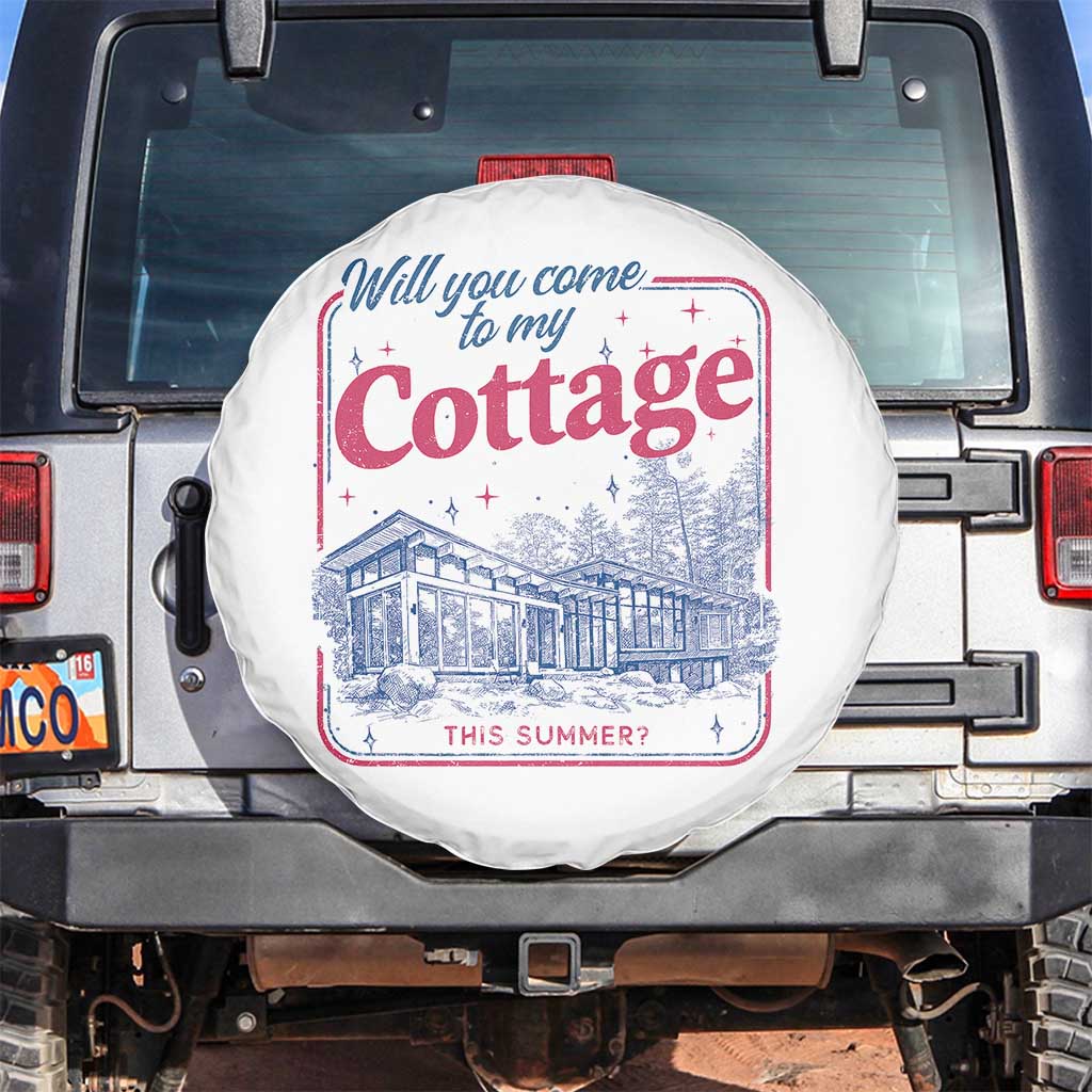Will You Come To My Cottage This Summer Spare Tire Cover LGBT Romance Hockey Fan TS10 No hole White Print Your Wear