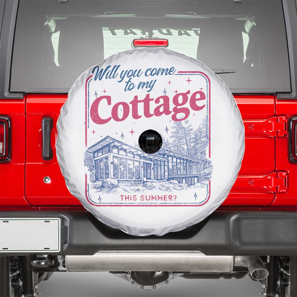 Will You Come To My Cottage This Summer Spare Tire Cover LGBT Romance Hockey Fan TS10 White Print Your Wear
