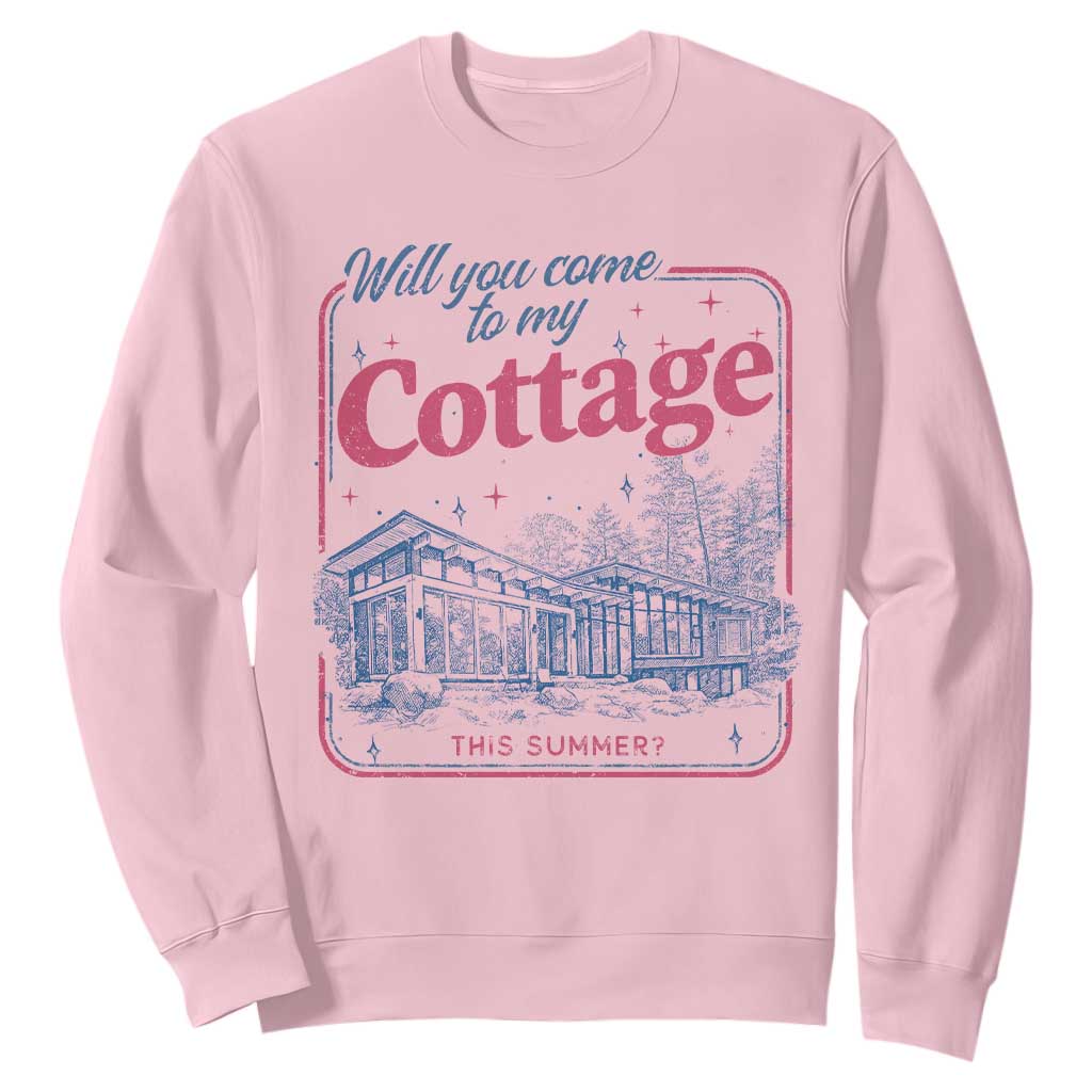 Will You Come To My Cottage This Summer Sweatshirt LGBT Romance Hockey Fan TS10 Light Pink Print Your Wear