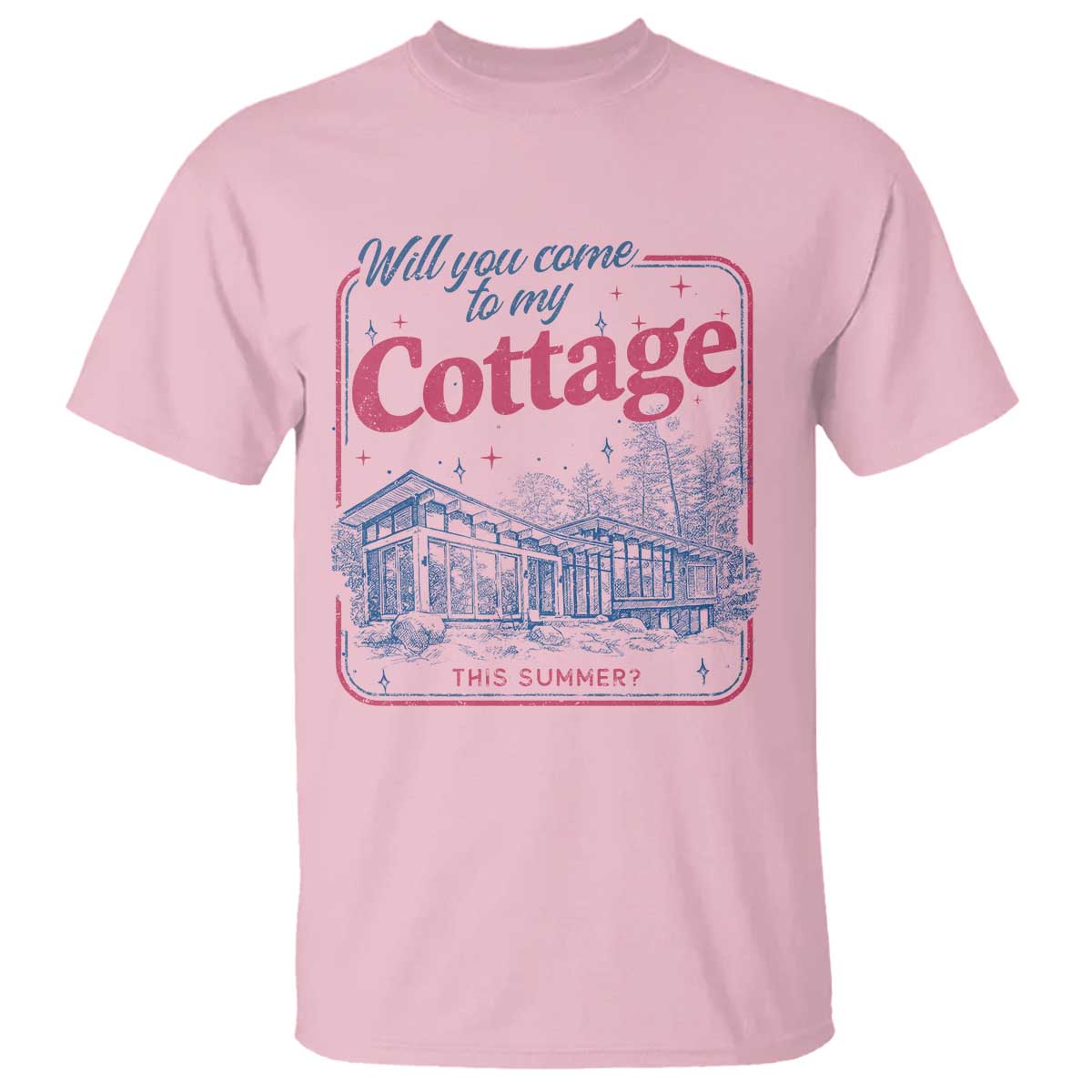 Will You Come To My Cottage This Summer T Shirt LGBT Romance Hockey Fan TS10 Light Pink Print Your Wear
