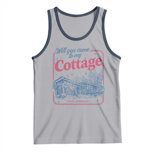 Will You Come To My Cottage This Summer Tank Top LGBT Romance Hockey Fan TS10 Athletic Heather Navy Print Your Wear