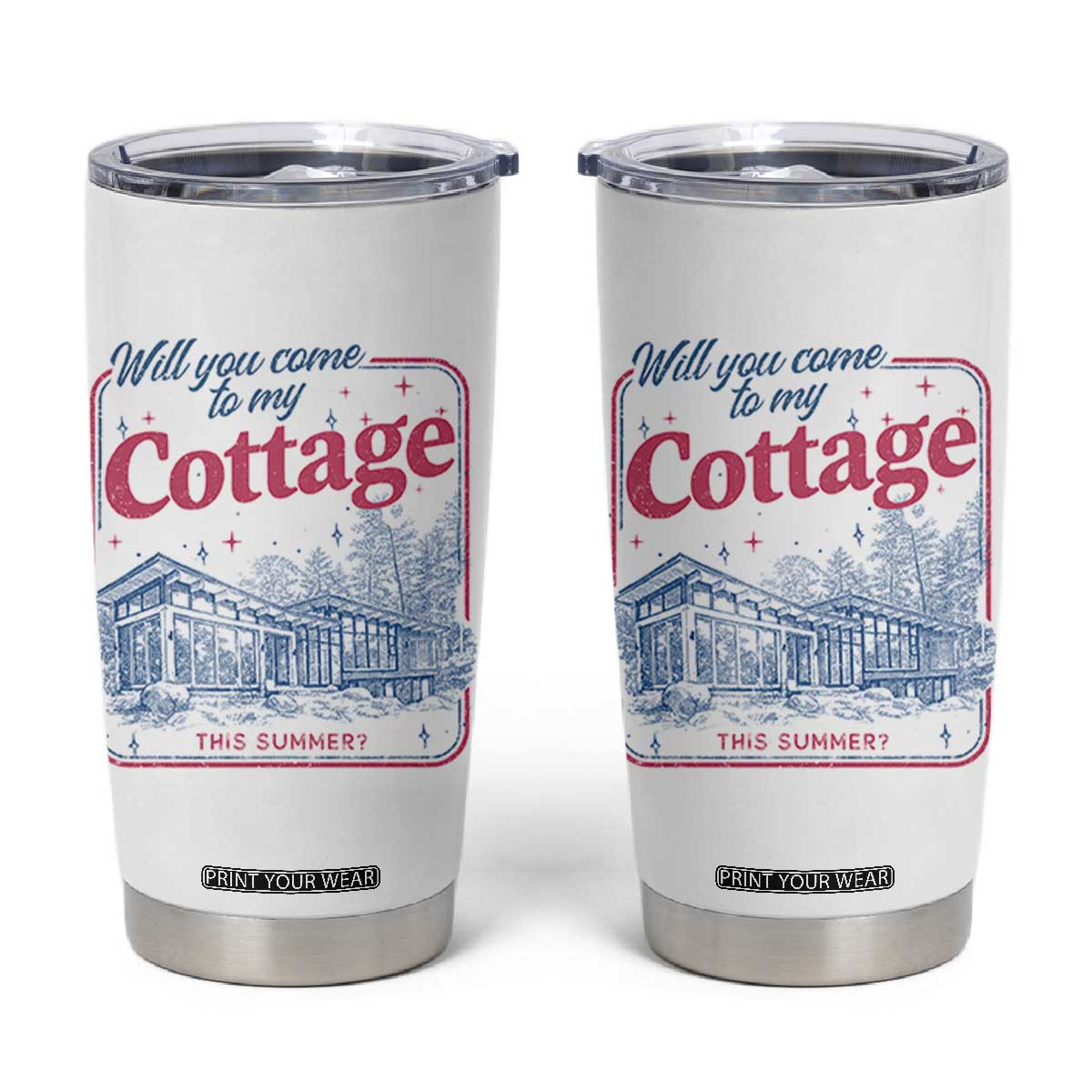 Will You Come To My Cottage This Summer Tumbler Cup LGBT Romance Hockey Fan TS10 White Print Your Wear