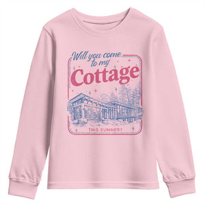 Will You Come To My Cottage This Summer Youth Sweatshirt LGBT Romance Hockey Fan TS10 Light Pink Print Your Wear