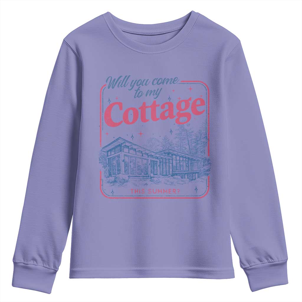 Will You Come To My Cottage This Summer Youth Sweatshirt LGBT Romance Hockey Fan TS10 Violet Print Your Wear