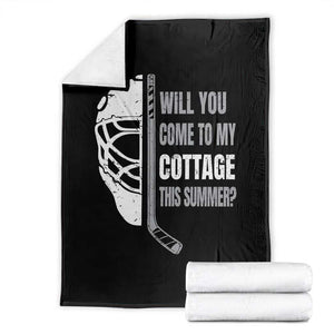 Will You Come To My Cottage This Summer Throw Blanket Retro LGBT Romance Hockey Fan TS10 Black Print Your Wear